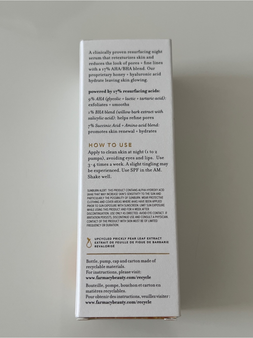 Farmacy Honey Glow 17% AHA + BHA Resurfacing Acid Serum - Picture 3 of 9